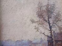 Rientro dal mercato  Olio su MDF - 30 x 40